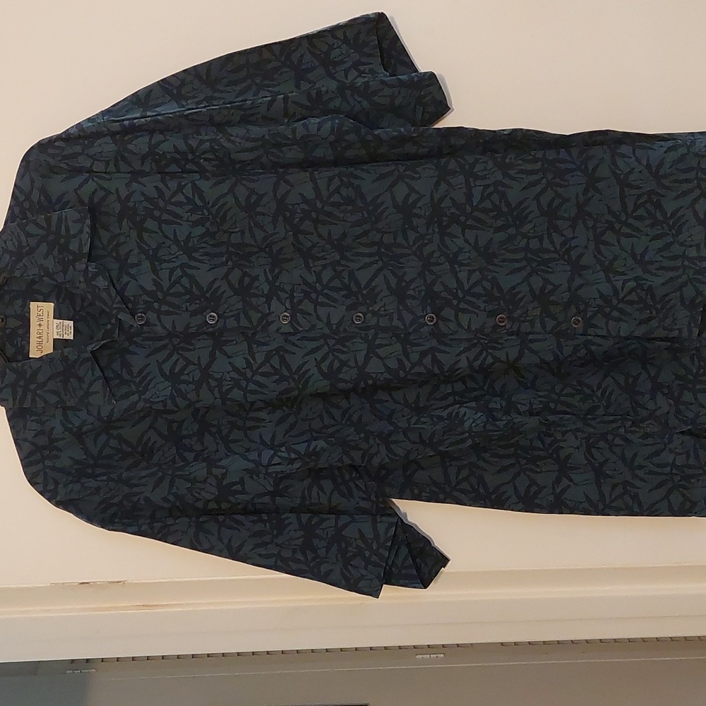 Johari West Hawaiian print shirt sz 2XLT 100%cotton